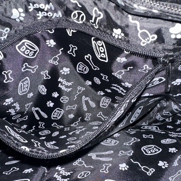 C. Marie Collection Yorkie Purse Fur Line Bone Zipper Pull Studded Handle Unique - Picture 11 of 15